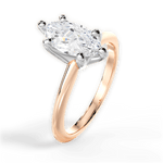 Alicia Marquise Cut Lab Grown Diamond 18Kt Rose Gold Engagement Ring - View 4