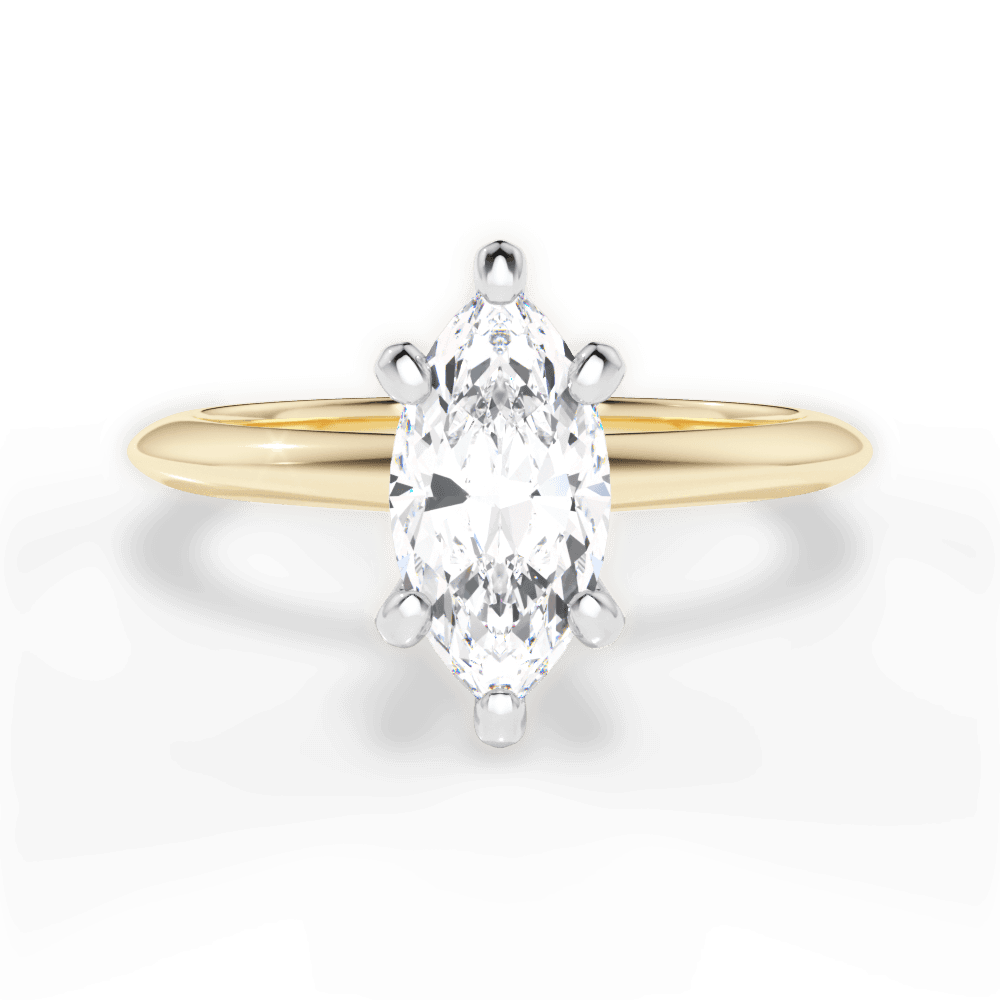 Alicia Marquise Cut Lab Grown Diamond 18Kt Yellow Gold Engagement Ring