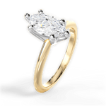 Alicia Marquise Cut Lab Grown Diamond 18Kt Yellow Gold Engagement Ring - View 3