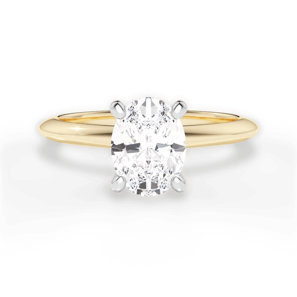 Alicia Oval Cut Lab Grown Diamond 18Kt Yellow Gold Engagement Ring