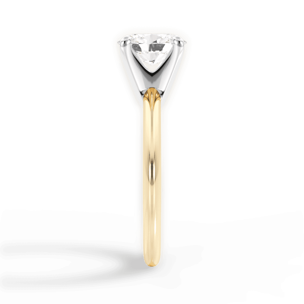 Alicia Oval Cut Lab Grown Diamond 18Kt Yellow Gold Engagement Ring - View 2