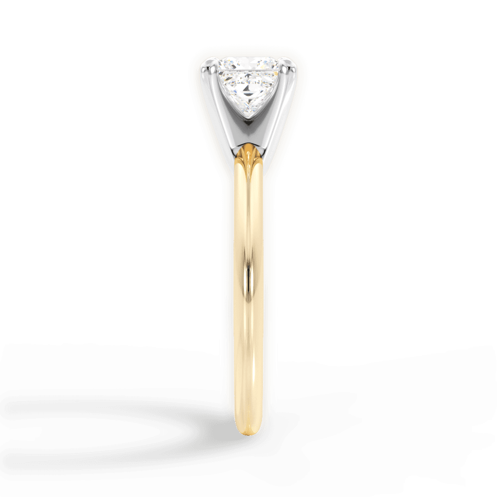 Alicia Princess Cut Lab Grown Diamond 18Kt Yellow Gold Engagement Ring - View 3