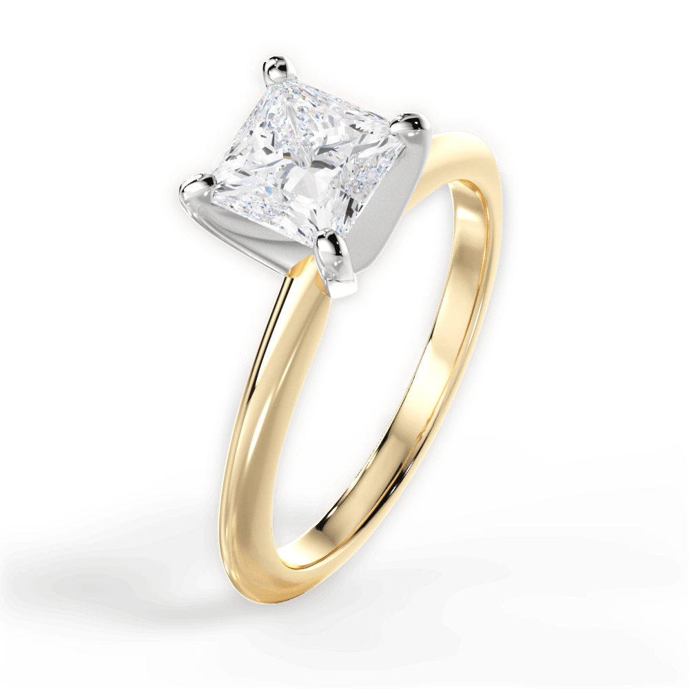 Alicia Princess Cut Lab Grown Diamond 18Kt Yellow Gold Engagement Ring - View 2