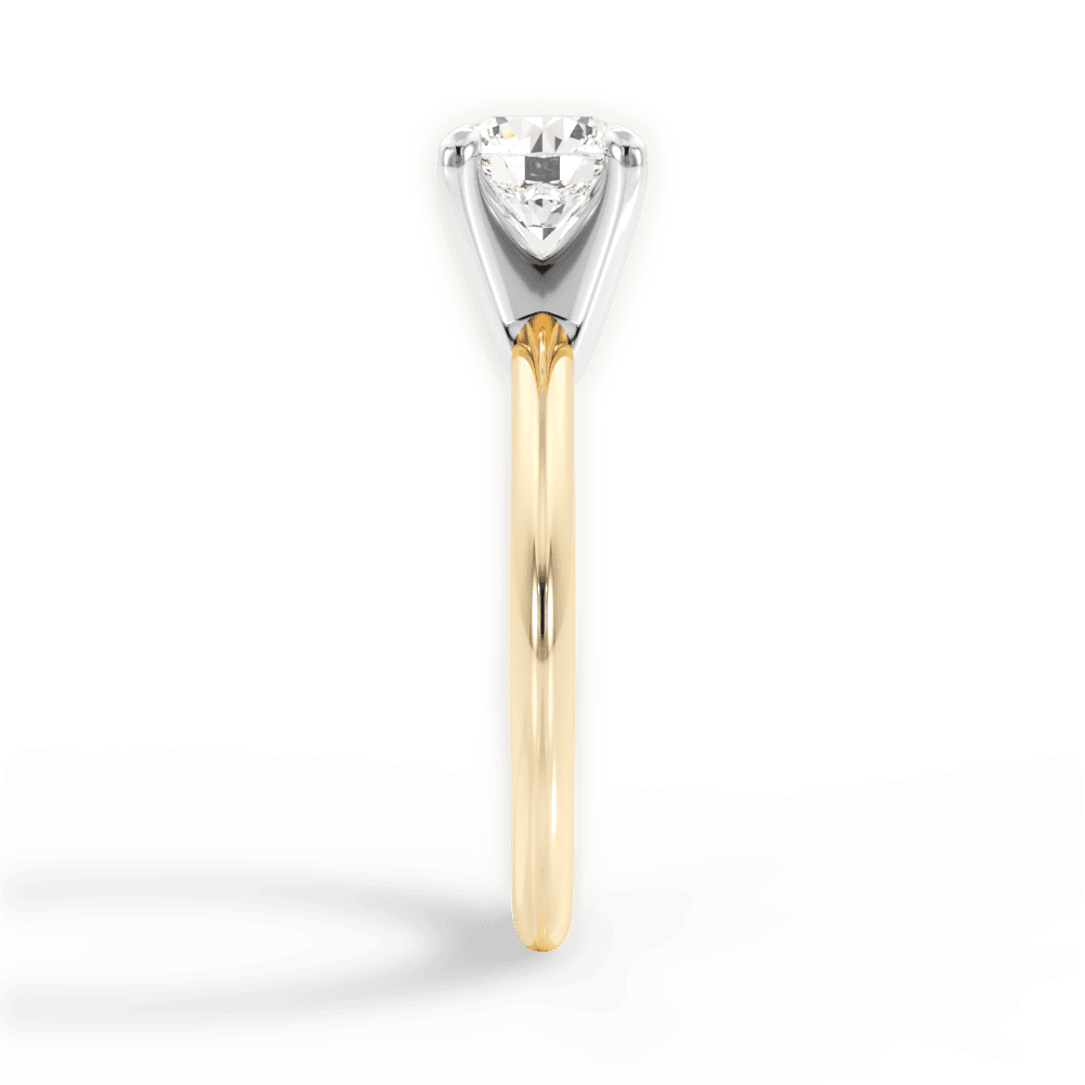 Alicia Round Cut Lab Grown Diamond 18Kt Yellow Gold Engagement Ring - View 4