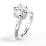 Barbara Round Cut Lab Grown Diamond 18Kt White Gold Engagement Ring - View 4