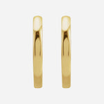 14K Yellow Hinged 12.5 mm Hoop Earrings