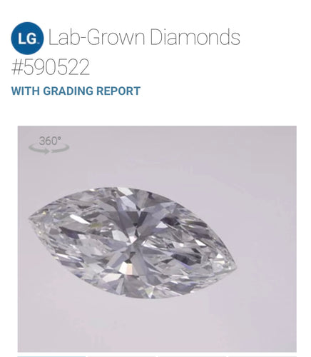 1.00ct Mq lab grown diamond