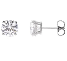 Load image into Gallery viewer, 3.00ctw 14kt White gold stud earrings.