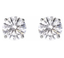 Load image into Gallery viewer, 3.00ctw 14kt White gold stud earrings.