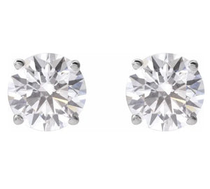 3.00ctw 14kt White gold stud earrings.