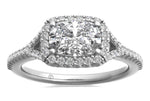 Kate Cushion Cut Lab Grown Diamond 18Kt White Gold Engagement Ring - View 2