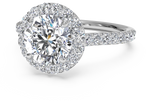 Leah Round Cut Lab Grown Diamond Platinum Engagement Ring - View 4