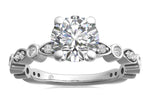 Eva Round Cut Lab Grown Diamond Platinum Engagement Ring - View 3