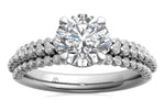Hailey Round Cut Lab Grown Diamond 14Kt White Gold Engagement Ring - View 3