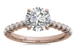 Dana Round Cut Lab Grown Diamond 18Kt Rose Gold Engagement Ring - View 3
