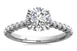 Dana Round Cut Lab Grown Diamond 18Kt White Gold Engagement Ring - View 3