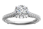 Lindsay Round Cut Lab Grown Diamond 14Kt White Gold Engagement Ring - View 3
