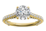 Lindsay Round Cut Lab Grown Diamond 18Kt Yellow Gold Engagement Ring - View 3