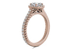 Kim Round Cut Lab Grown Diamond 18Kt Rose Gold Engagement Ring - View 2