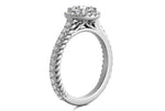 Kim Round Cut Lab Grown Diamond Platinum Engagement Ring - View 2