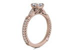 Gabriela Round Cut Lab Grown Diamond 18Kt Rose Gold Engagement Ring - View 2