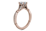 Geraldine Round Cut Lab Grown Diamond 18Kt Rose Gold Engagement Ring - View 2