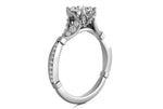 Geraldine Round Cut Lab Grown Diamond Platinum Engagement Ring - View 2