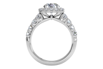 Lydia Round Cut Lab Grown Diamond Platinum Engagement Ring - View 2