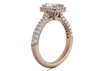 Lucy Radiant Cut Lab Grown Diamond 18Kt Rose Gold Engagement Ring - View 2