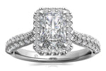 Lucy Radiant Cut Lab Grown Diamond 18Kt White Gold Engagement Ring - View 3