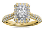 Lucy Radiant Cut Lab Grown Diamond 18Kt Yellow Gold Engagement Ring - View 3