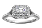 Kate Radiant Cut Lab Grown Diamond 18Kt White Gold Engagement Ring - View 3