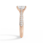 Kira Emerald Cut Lab Grown Diamond 18Kt Rose Gold Engagement Ring - View 2