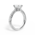 Kira Emerald Cut Lab Grown Diamond 14Kt White Gold Engagement Ring - View 3