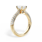 Kira Emerald Cut Lab Grown Diamond 18Kt Yellow Gold Engagement Ring - View 3