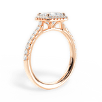 Hannah Emerald Cut Lab Grown Diamond 18Kt Rose Gold Engagement Ring - View 4