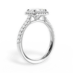 Hannah Emerald Cut Lab Grown Diamond 18Kt White Gold Engagement Ring - View 3