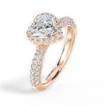 Lucy Heart Cut Lab Grown Diamond 18Kt Rose Gold Engagement Ring - View 2