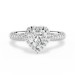 Lucy Heart Cut Lab Grown Diamond 14Kt White Gold Engagement Ring