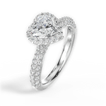 Lucy Heart Cut Lab Grown Diamond Platinum Engagement Ring - View 4