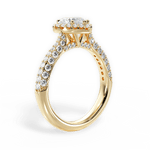 Lucy Heart Cut Lab Grown Diamond 18Kt Yellow Gold Engagement Ring - View 3