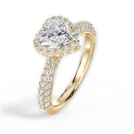 Lucy Heart Cut Lab Grown Diamond 18Kt Yellow Gold Engagement Ring - View 2