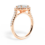 Hannah Marquise Cut Lab Grown Diamond 18Kt Rose Gold Engagement Ring - View 2