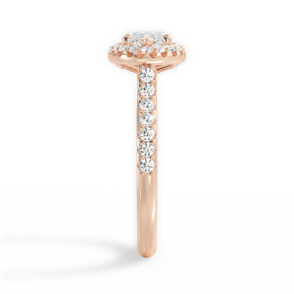Hannah Marquise Cut Lab Grown Diamond 18Kt Rose Gold Engagement Ring - View 4