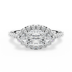 Hannah Marquise Cut Lab Grown Diamond 14Kt White Gold Engagement Ring