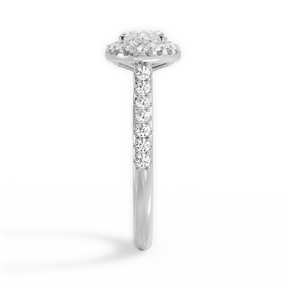 Hannah Marquise Cut Lab Grown Diamond Platinum Engagement Ring - View 2