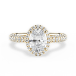 Lucy Oval Cut Lab Grown Diamond 18Kt Yellow Gold Engagement Ring