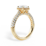 Lucy Oval Cut Lab Grown Diamond 18Kt Yellow Gold Engagement Ring - View 2