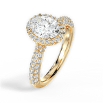 Lucy Oval Cut Lab Grown Diamond 18Kt Yellow Gold Engagement Ring - View 4