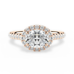 Hannah Oval Cut Lab Grown Diamond 18Kt Rose Gold Engagement Ring